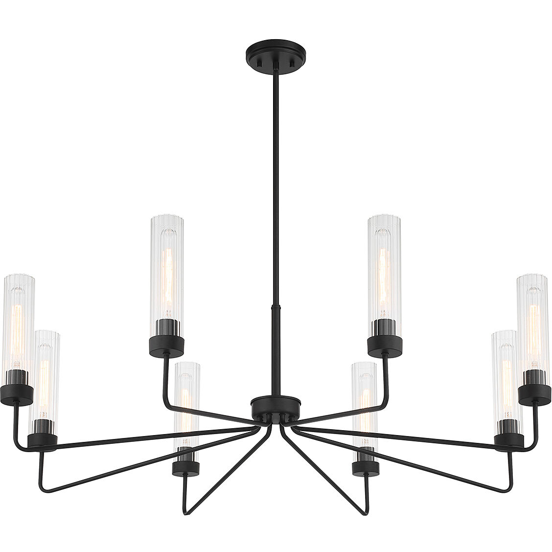 Savoy House 1-8860-8-89 Baker 8 Light 44 inch Matte Black