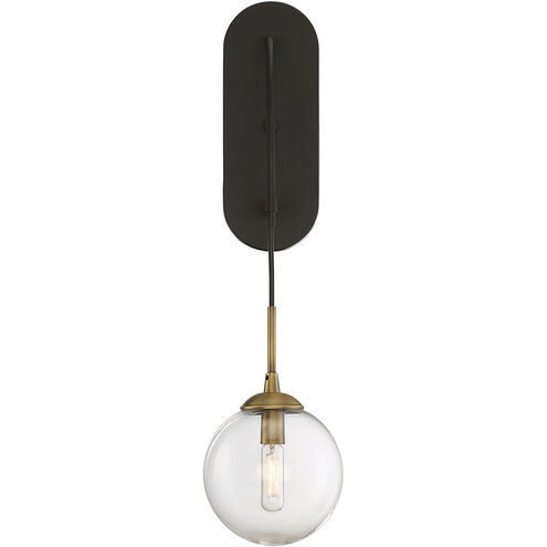 Fulton 1 Light 6 inch English Bronze and Warm Brass Wall Sconce Wall Light