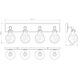 Dansk 4 Light 28.75 inch Galvanized Metal Bathroom Vanity Light Wall Light