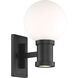 Marion 1 Light 15 inch Black Outdoor Sconce
