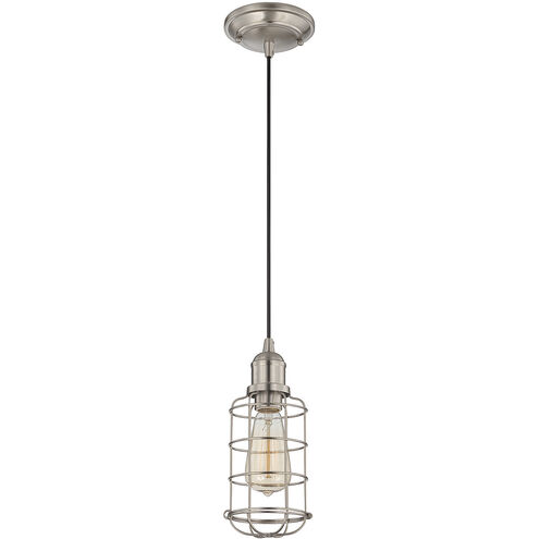 Vintage 1 Light 5 inch Satin Nickel Mini-Pendant Ceiling Light