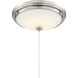Lucerne 1 Light Incandescent Satin Nickel Fan Light Kit