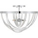 Jennings 4 Light 24 inch Polished Chrome Semi-Flush Ceiling Light