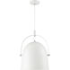 Cypress 1 Light 13.5 inch White with Silver Leaf Pendant Ceiling Light