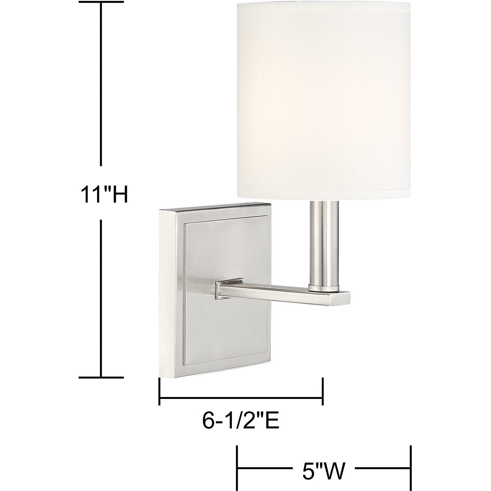 Waverly 1 Light 5 inch Satin Nickel Wall Sconce Wall Light, Essentials