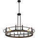 Icarus 10 Light 42 inch Burnished Brass with Walnut Chandelier Ceiling Light, Lighting One
