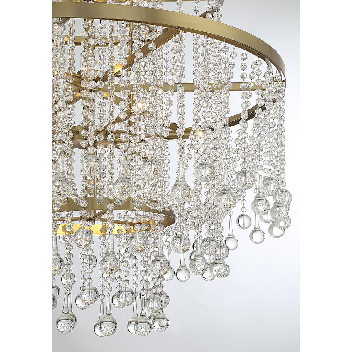Savoy House 1 1868 15 322 15 Light Chandelier Luna Warm Brass