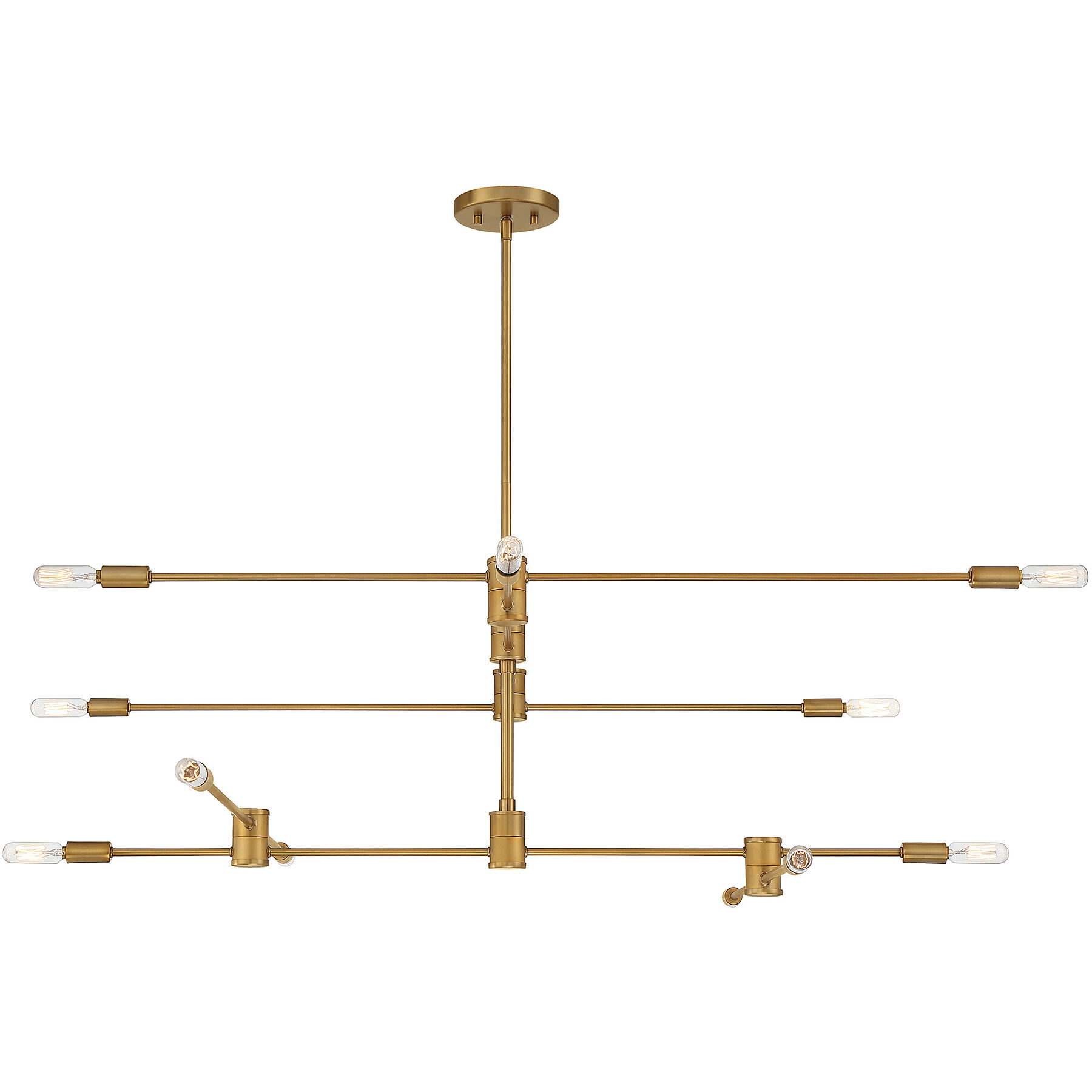 Lyrique 12 Light 54.25 inch Warm Brass Chandelier Ceiling Light