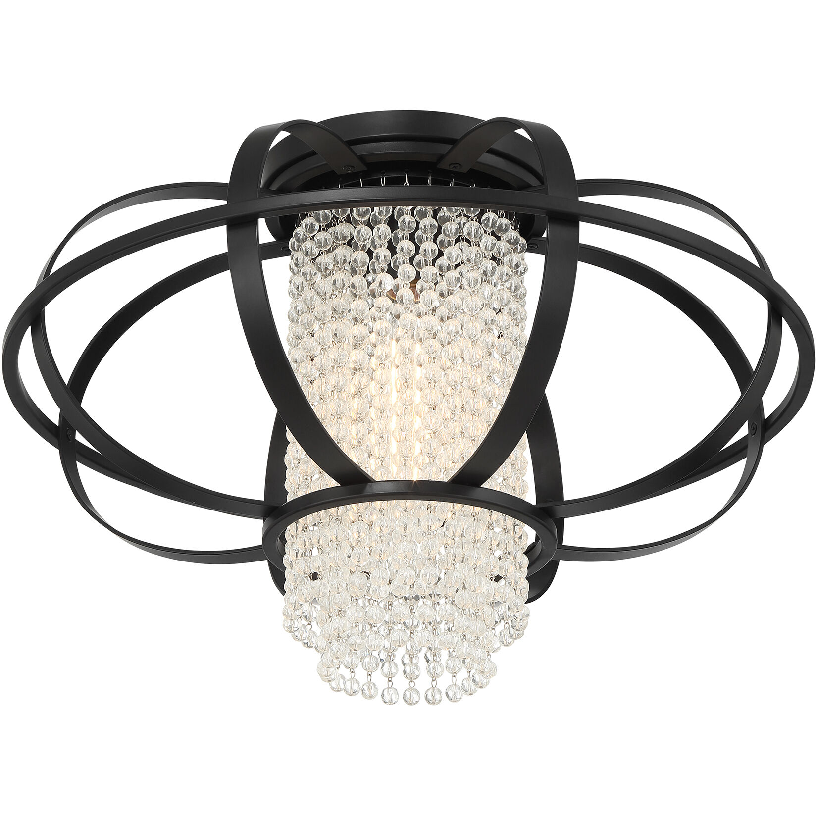 Idlewild 1 Light 20 inch Matte Black Flush Mount Ceiling Light