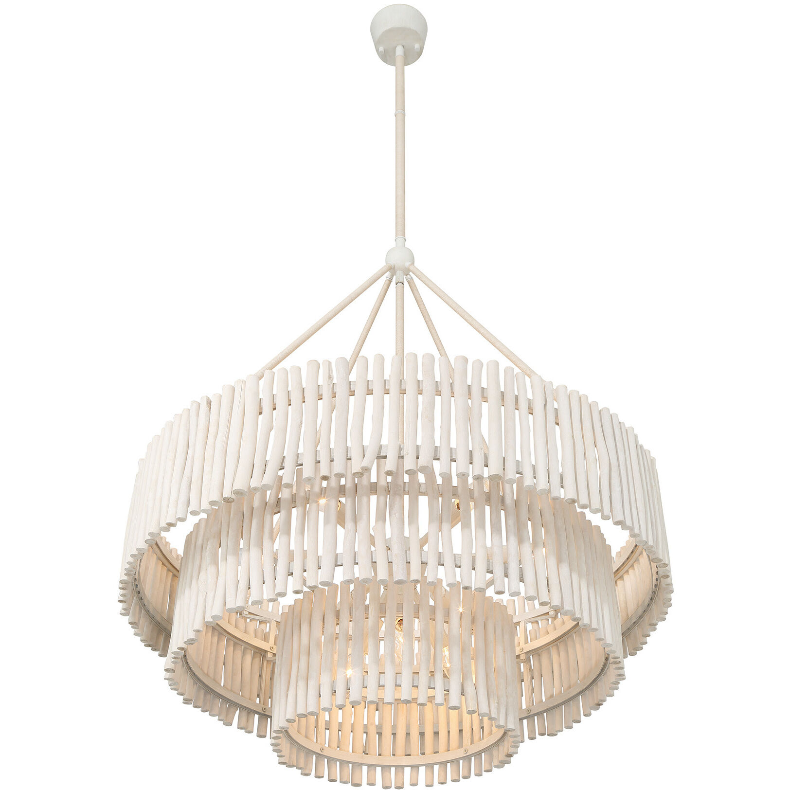 Phong 9 Light 30 inch Blanco Chandelier Ceiling Light