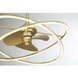 Dorado 14 inch Warm Brass with Gold Blades Fan D'Lier