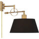 Perignon 60 watt Warm Brass Adjustable Wall Sconce Wall Light