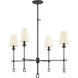 Lorainne 4 Light 30 inch Oxidized Black Chandelier Ceiling Light