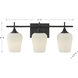 Octave 3 Light 21 inch Matte Black Bathroom Vanity Light Wall Light, Essentials