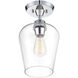 Octave 1 Light 8 inch Polished Chrome Semi-Flush Ceiling Light, Essentials