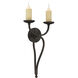 Elba 2 Light 12 inch Oiled Copper Sconce Wall Light