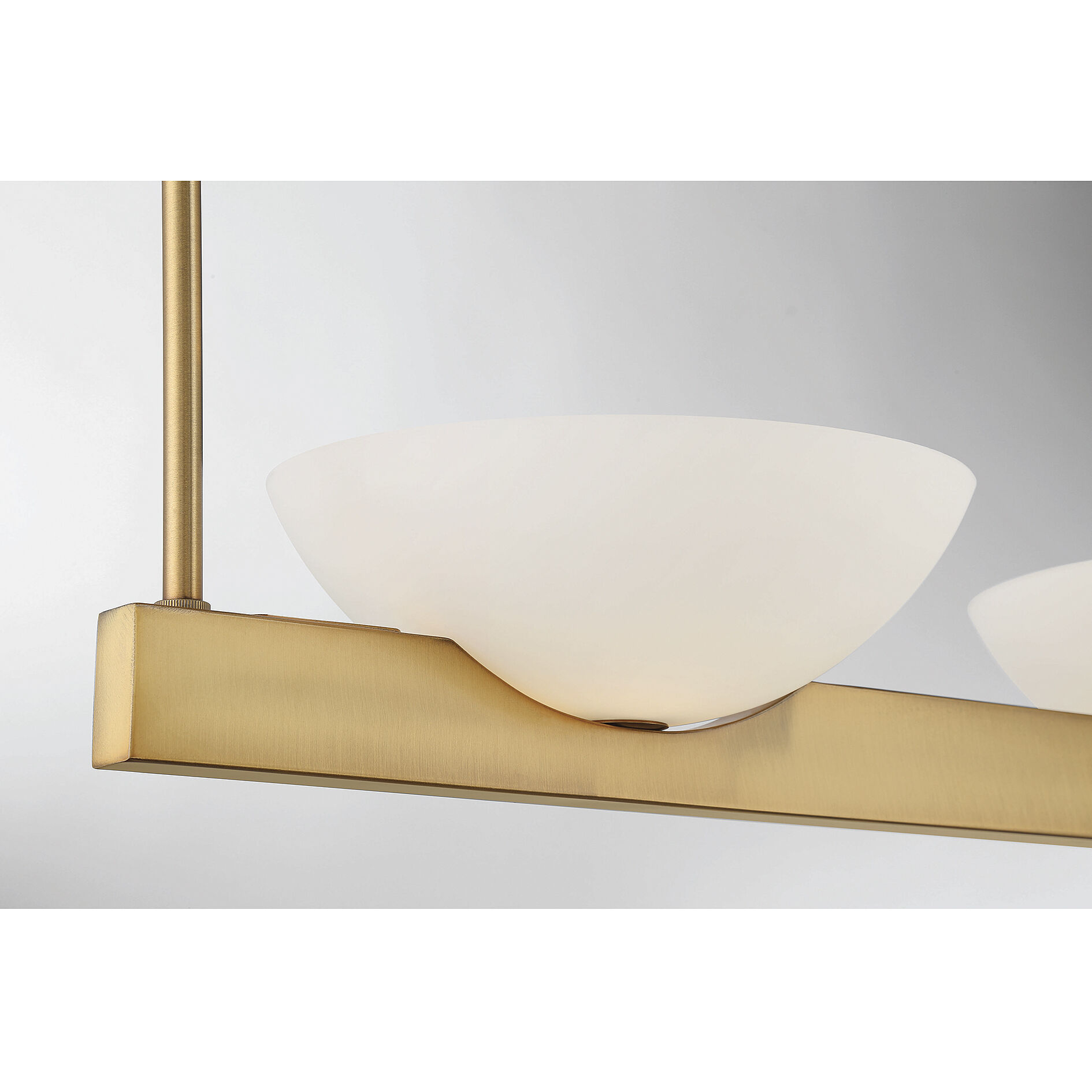Fallon 3 Light 45 inch Warm Brass Linear Chandelier Ceiling Light, Essentials