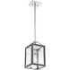 Carlton 1 Light 8 inch Gray with Polished Nickel Accents Pendant Ceiling Light in Gray/Polished Nickel