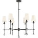 Lorainne 6 Light 32 inch Oxidized Black Chandelier Ceiling Light