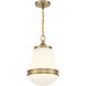 Endura 1 Light 10 inch Warm Brass Pendant Ceiling Light, Lighting One