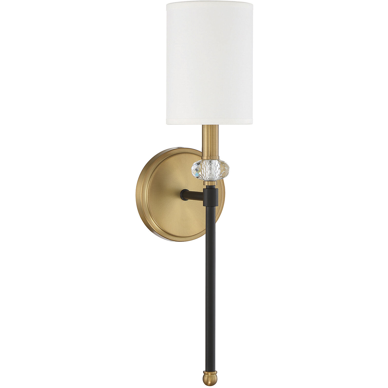 Tivoli 1 Light 5 inch Black with Warm Brass Accents Wall Sconce Wall Light