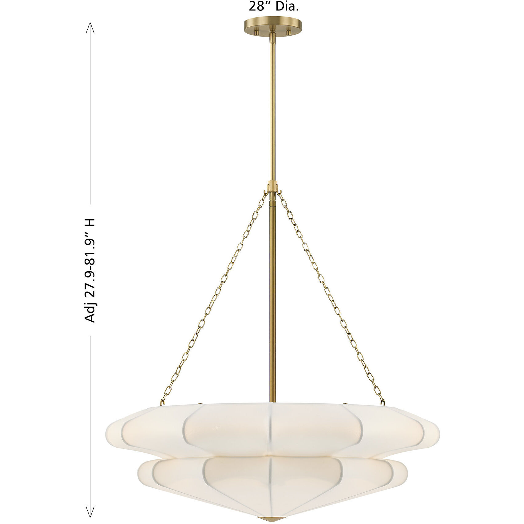 Coppell 3 Light 28 inch Warm Brass Pendant Ceiling Light