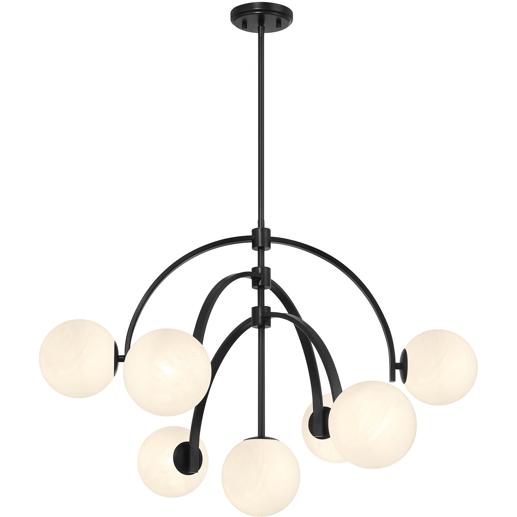 Marias 7 Light 32 inch Matte Black Chandelier Ceiling Light