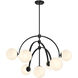 Marias 7 Light 32 inch Matte Black Chandelier Ceiling Light