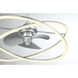 Dorado 14 inch Polished Chrome with Silver Blades Fan D'Lier