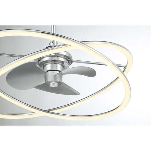 Dorado 14 inch Polished Chrome with Silver Blades Fan D'Lier