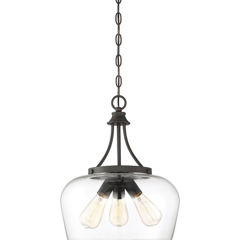 Octave 3 Light 15 inch English Bronze Pendant Ceiling Light, Essentials