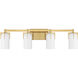 Caldwell 4 Light 32 inch Warm Brass Bathroom Vanity Light Wall Light