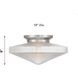 Norwich 1 Light 18 inch Satin Nickel Covertible SemiFlush Ceiling Light