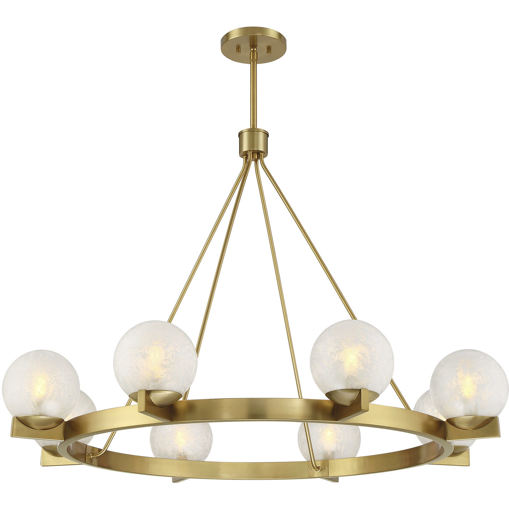 Darien 8 Light 42 inch Warm Brass Chandelier Ceiling Light