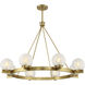 Darien 8 Light 42 inch Warm Brass Chandelier Ceiling Light