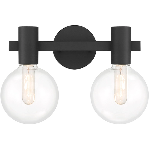 Savoy House 8-3076-2-BK Wright 2 Light 15.5 inch Black Bathroom Savoy House 8-3076-2-BK Wright 2 Light 15.5 inch Black Bathroom