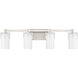 Caldwell 4 Light 32 inch Satin Nickel Bathroom Vanity Light Wall Light