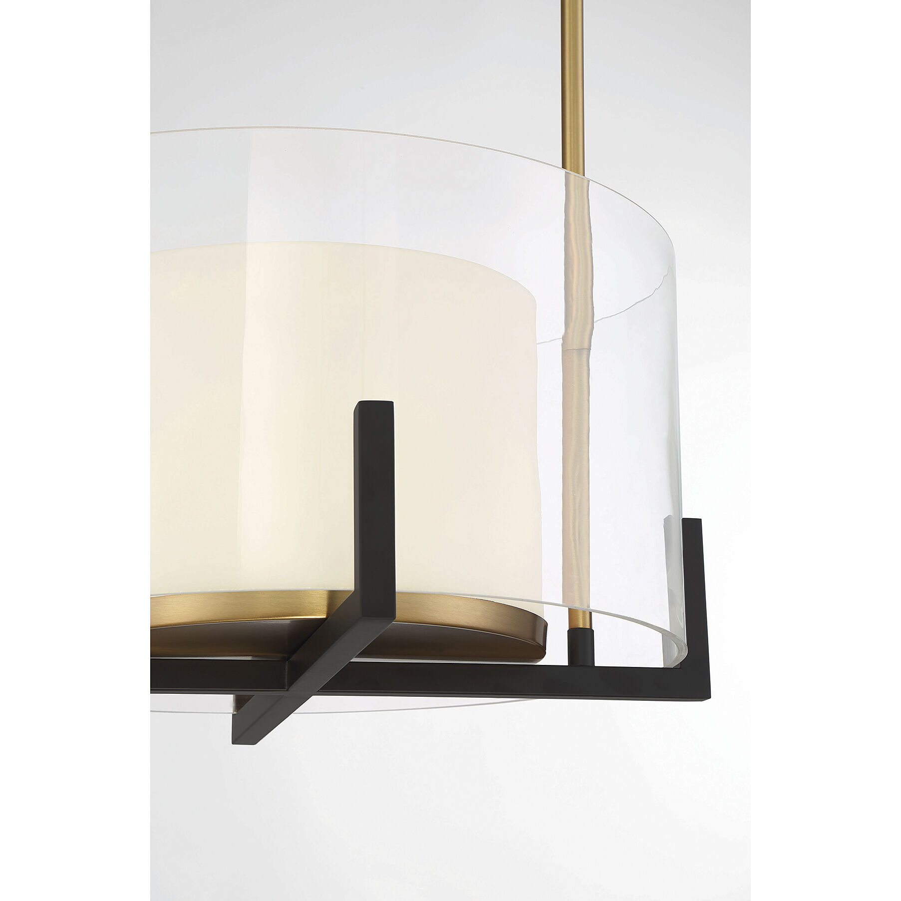 Eaton 1 Light 17 inch Black with Warm Brass Accents Pendant Ceiling Light