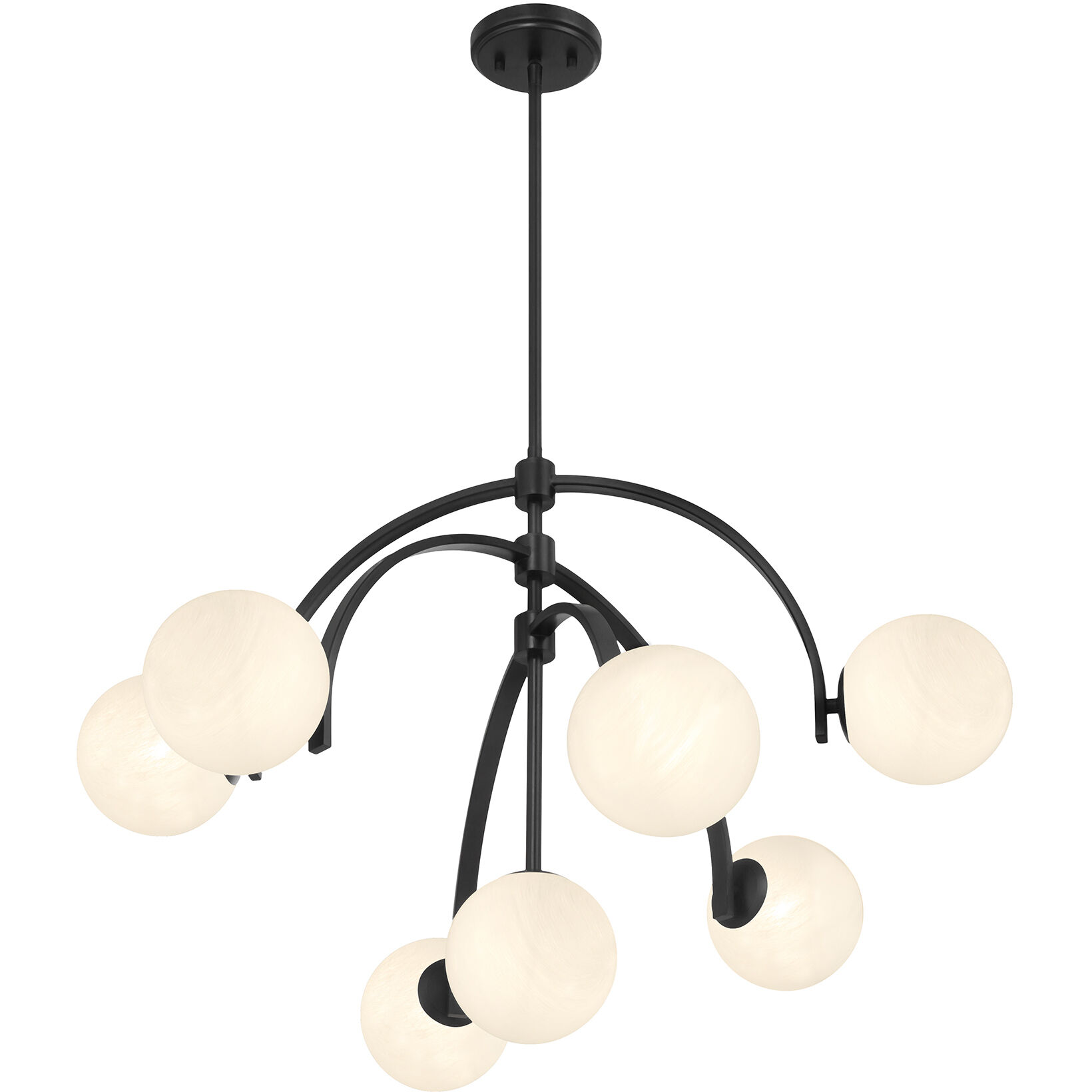 Marias 7 Light 32 inch Matte Black Chandelier Ceiling Light