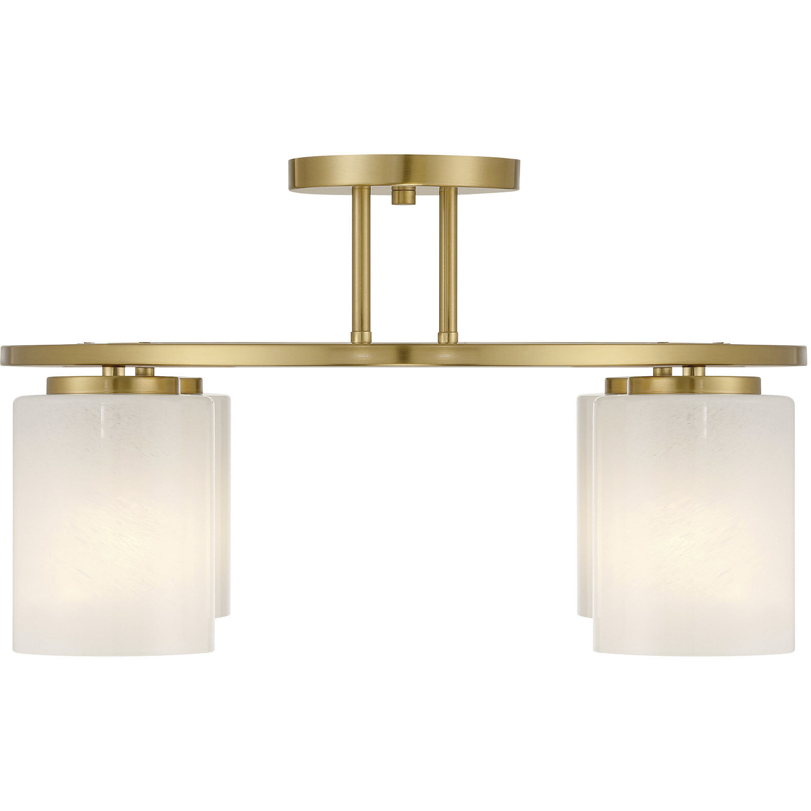 Herron 4 Light 24 inch Warm Brass Semi-Flush Ceiling Light