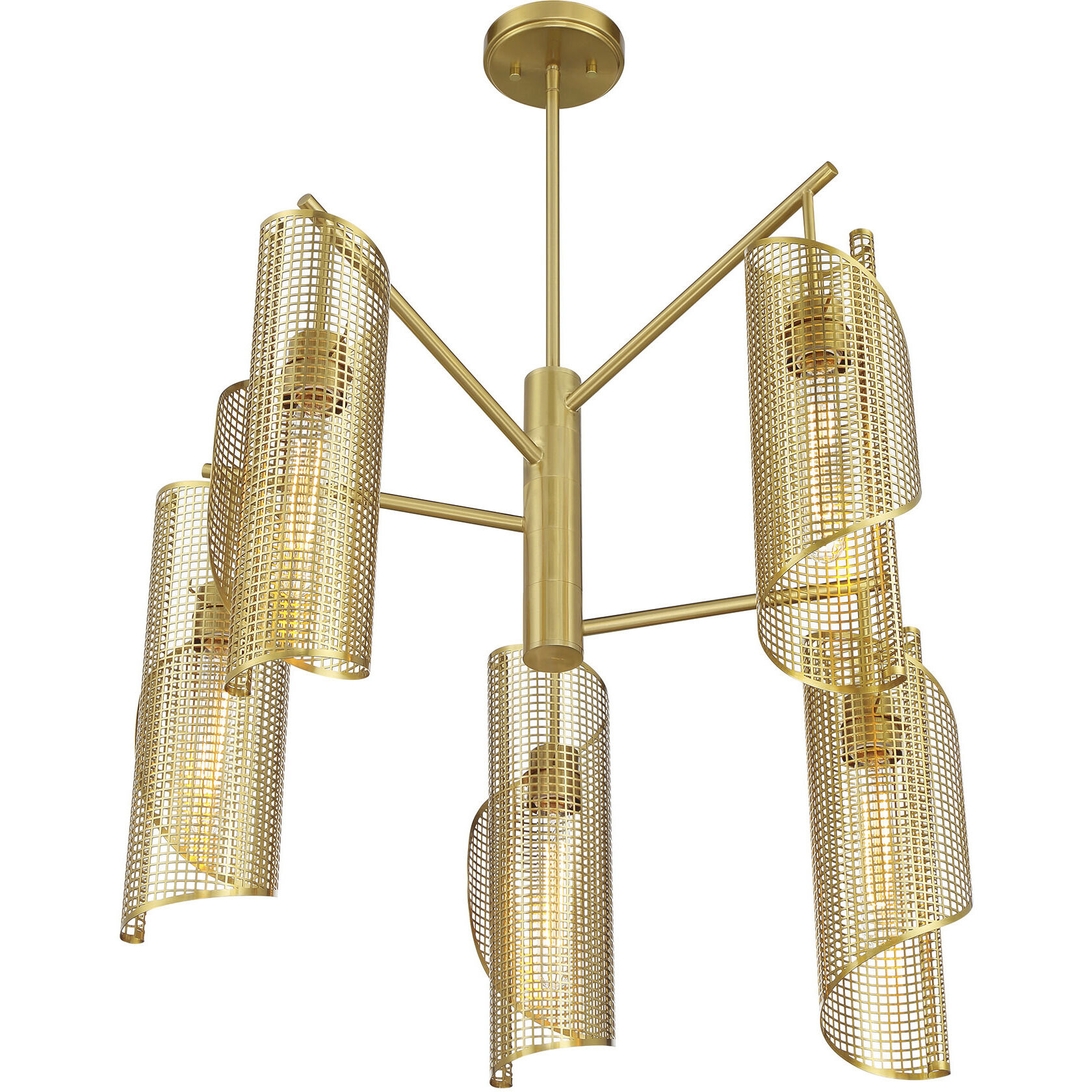 Hillbourne 5 Light 28 inch Warm Brass Chandelier Ceiling Light