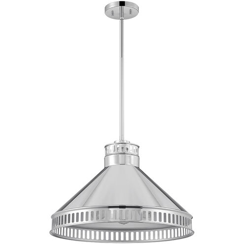 Seagram 3 Light 20 inch Polished Nickel Pendant Ceiling Light