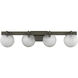 Darien 4 Light 33 inch Mediterranean Bronze Bathroom Vanity Light Wall Light