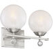 Medina 2 Light 16 inch Satin Nickel Bathroom Vanity Light Wall Light