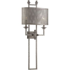 Structure 2 Light 15.5 inch Aged Steel Wall Sconce Wall Light