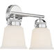 Kaden 2 Light 16 inch Polished Chrome Bathroom Vanity Light Wall Light, Essentials