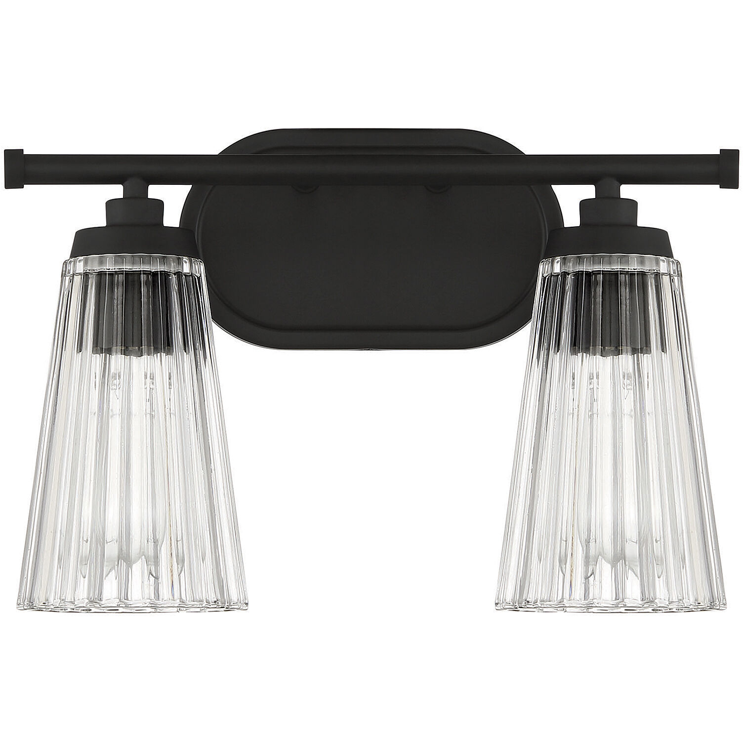 Chantilly 2 Light 14 inch Black Bathroom Vanity Light Wall Light, Essentials