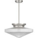 Norwich 1 Light 18 inch Satin Nickel Covertible SemiFlush Ceiling Light