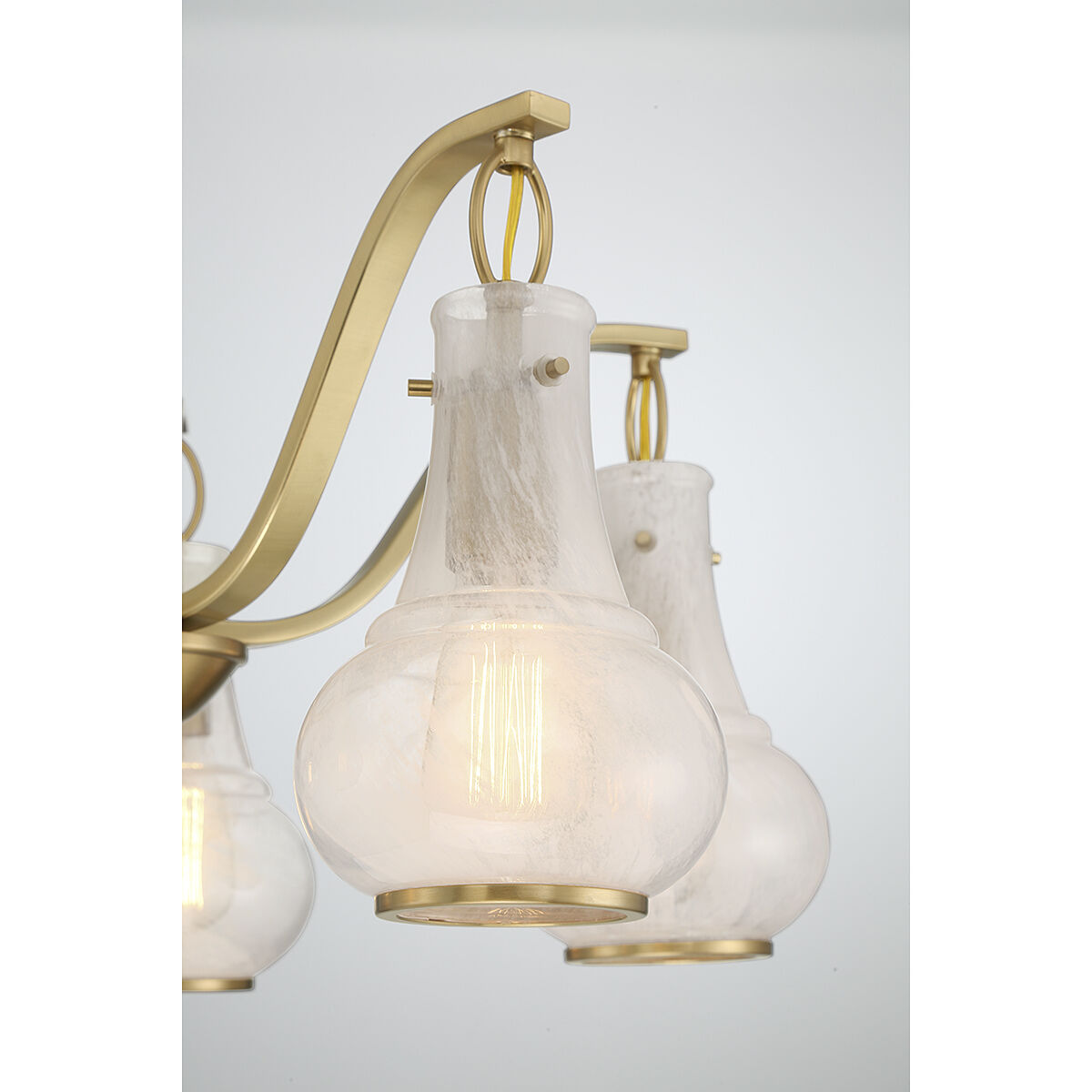 Adams 5 Light 25 inch Warm Brass Chandelier Ceiling Light
