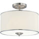 Grove 2 Light 14 inch Satin Nickel Semi-Flush Ceiling Light